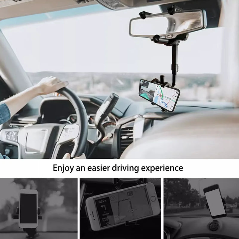 Suporte Universal para Celular no Espelho Retrovisor do Carro