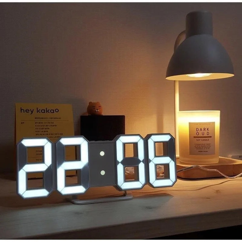 Relógio de Parede Digital LED 3D