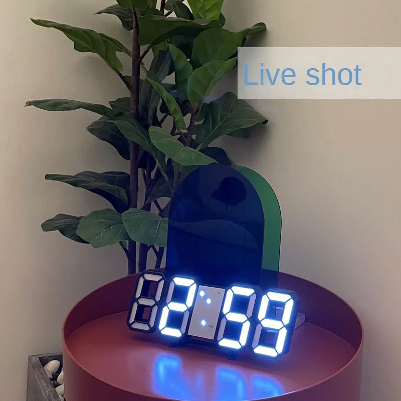 Relógio de Parede Digital LED 3D