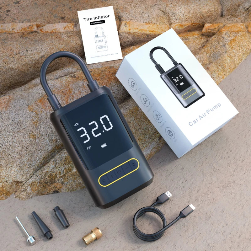 Mini bomba de ar inflável automática para pneu de bicicleta portátil, inflador de pneus multiuso, bateria de bicicleta de 4000mAh