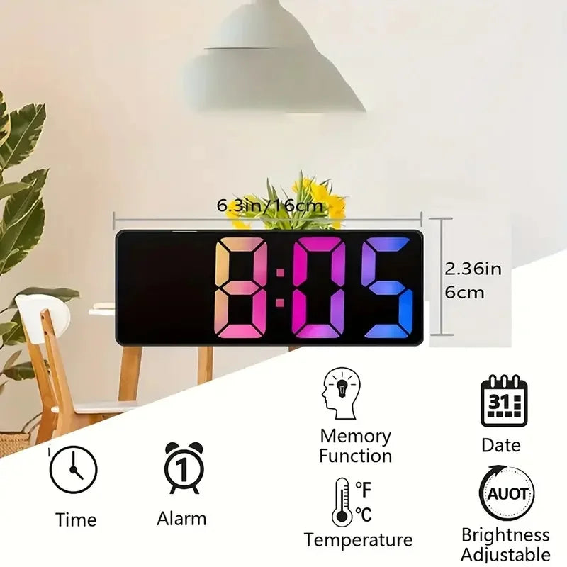 Relógio de Parede Digital LED 3D