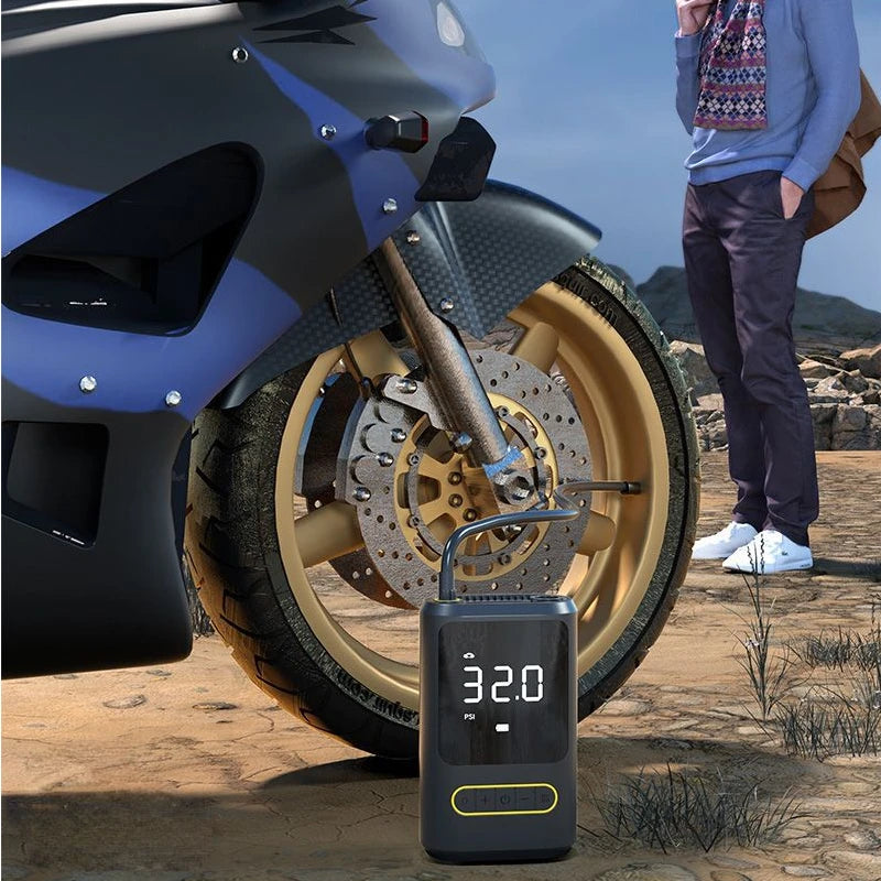 Mini bomba de ar inflável automática para pneu de bicicleta portátil, inflador de pneus multiuso, bateria de bicicleta de 4000mAh